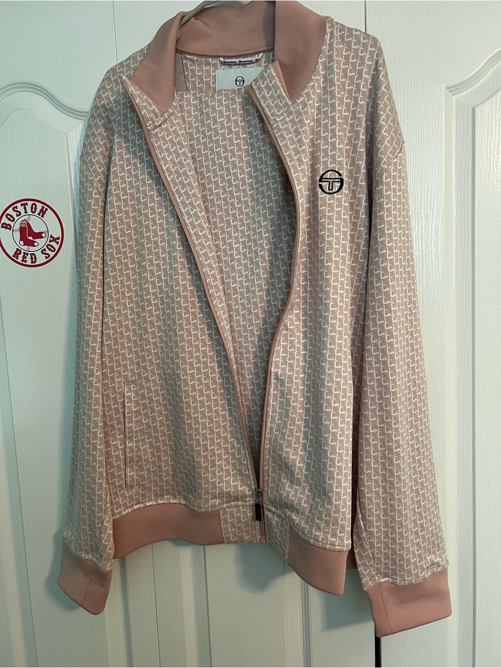 Sergio Tacchini Paolo Dusty Pink Monogram Track Jacket